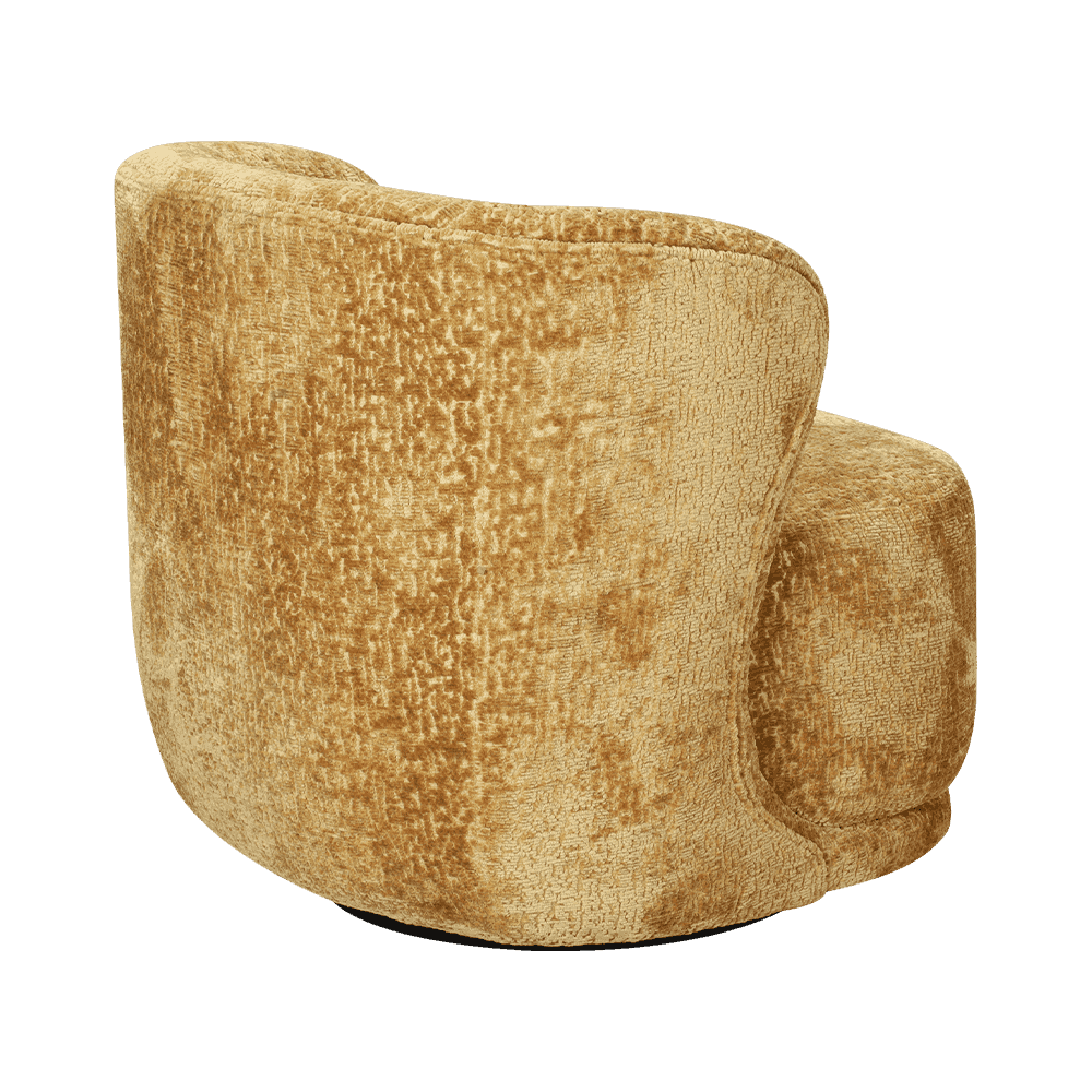 毛皮のような完全に布張りのラウンジチェア