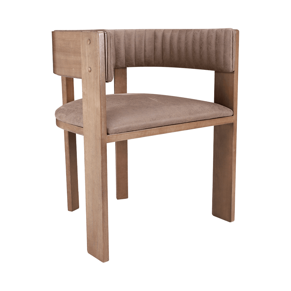 布張りのビンテージソリッドウッドダイニングチェア