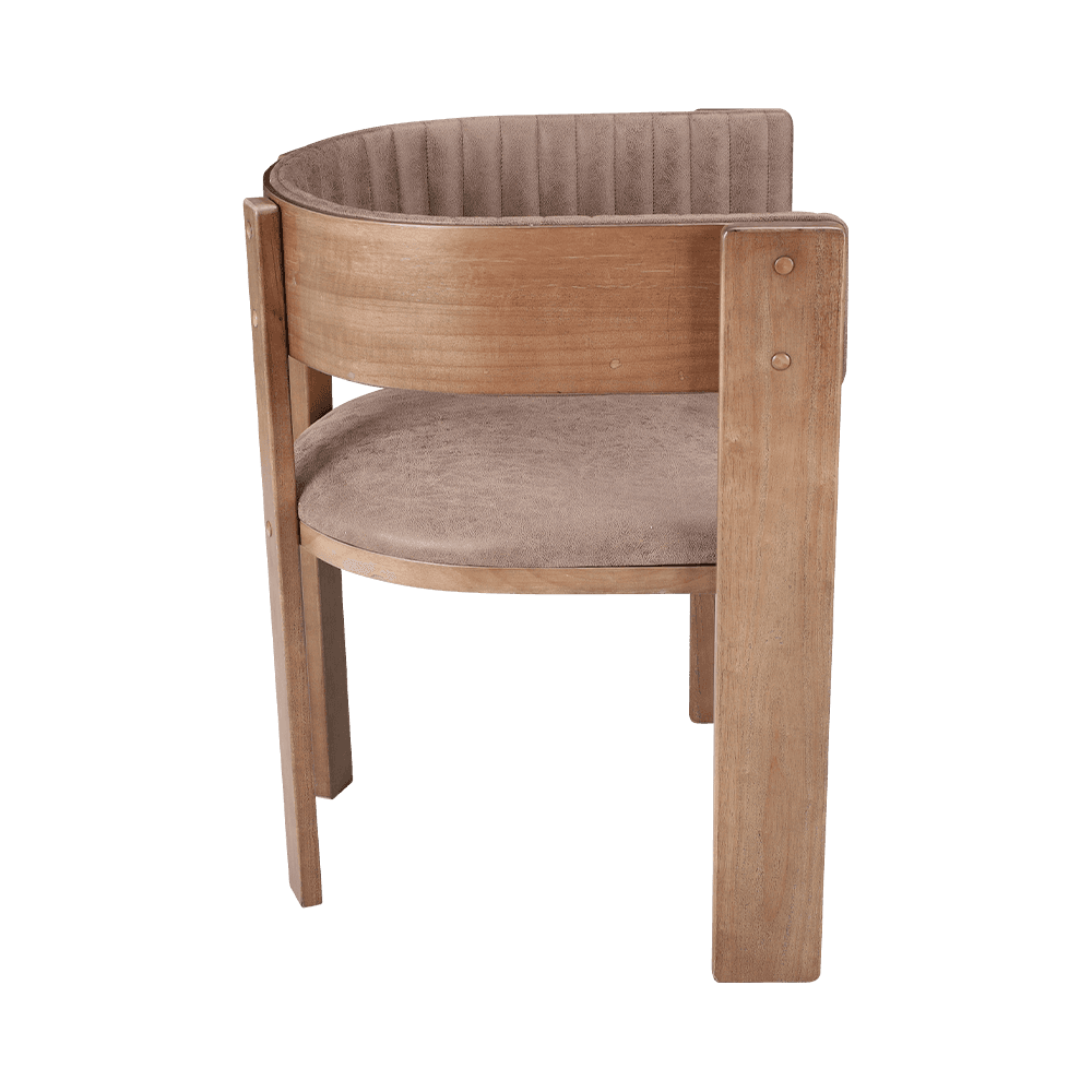 布張りのビンテージソリッドウッドダイニングチェア