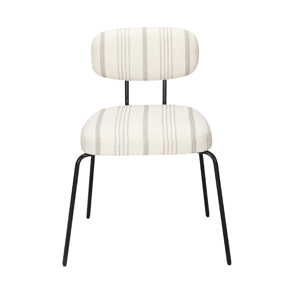 白いモダンメタルダイニングチェア