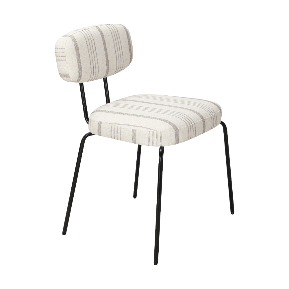 白いモダンメタルダイニングチェア