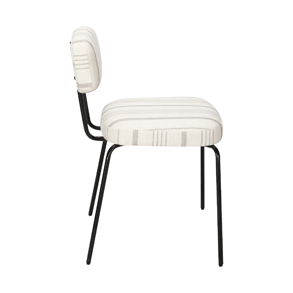 白いモダンメタルダイニングチェア