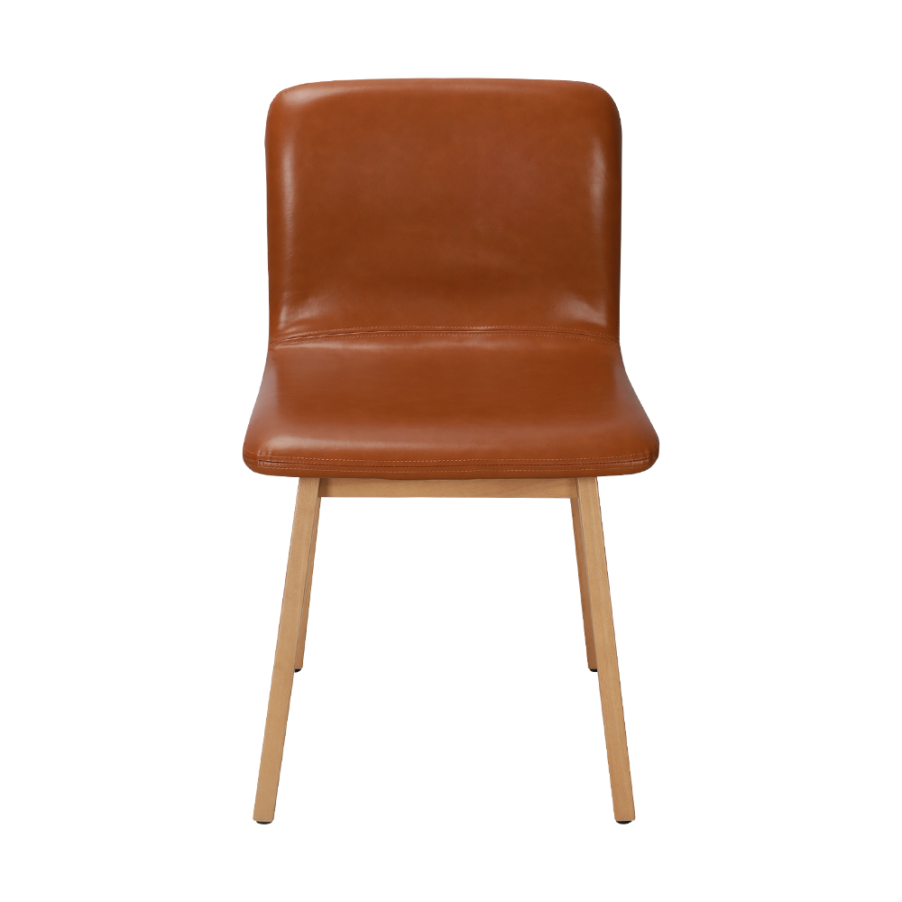 ブラウンベントウッドソリッドウッドダイニングチェア