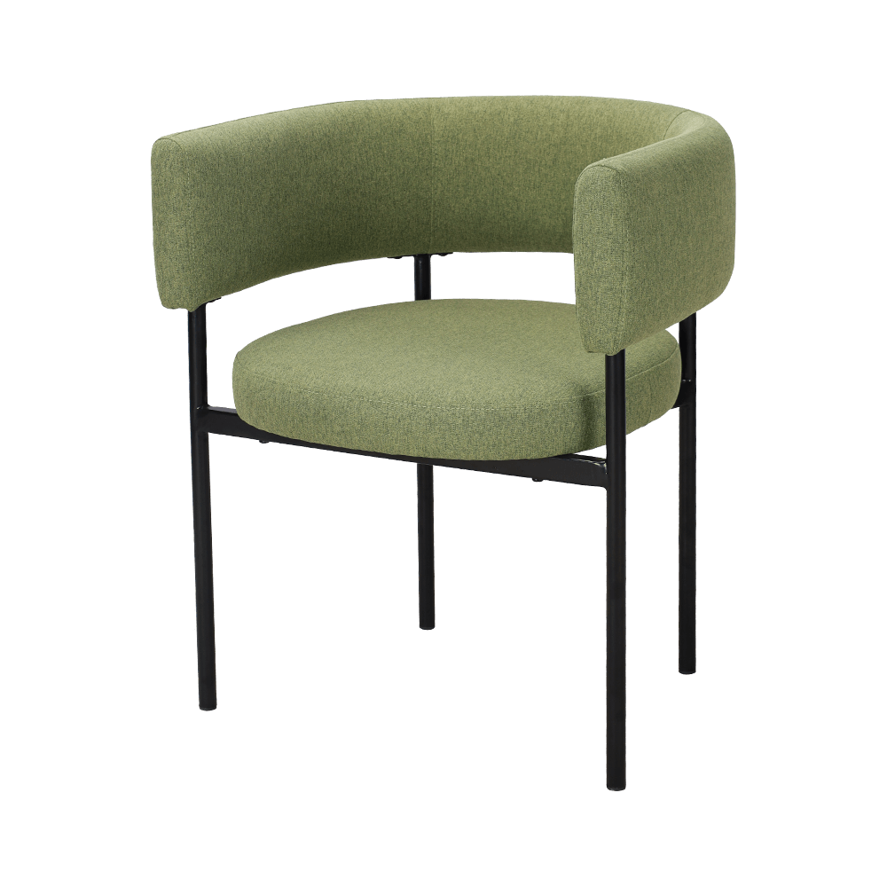 酸グリーンメタルレッグダイニングチェア