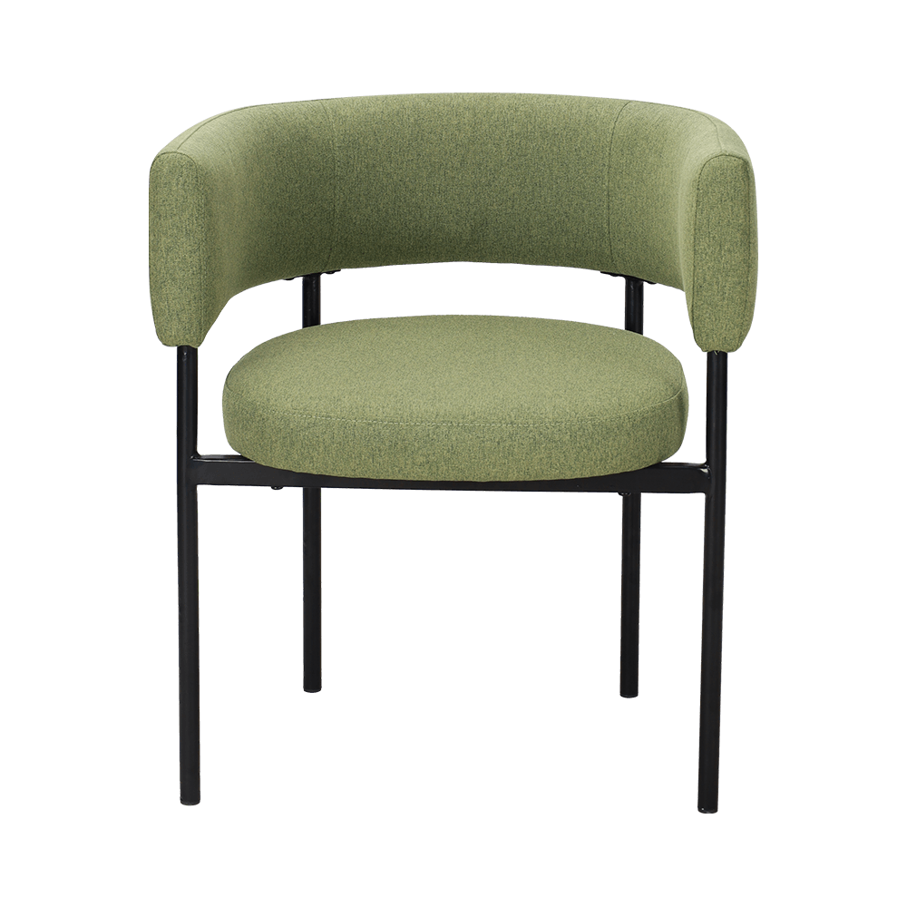 酸グリーンメタルレッグダイニングチェア