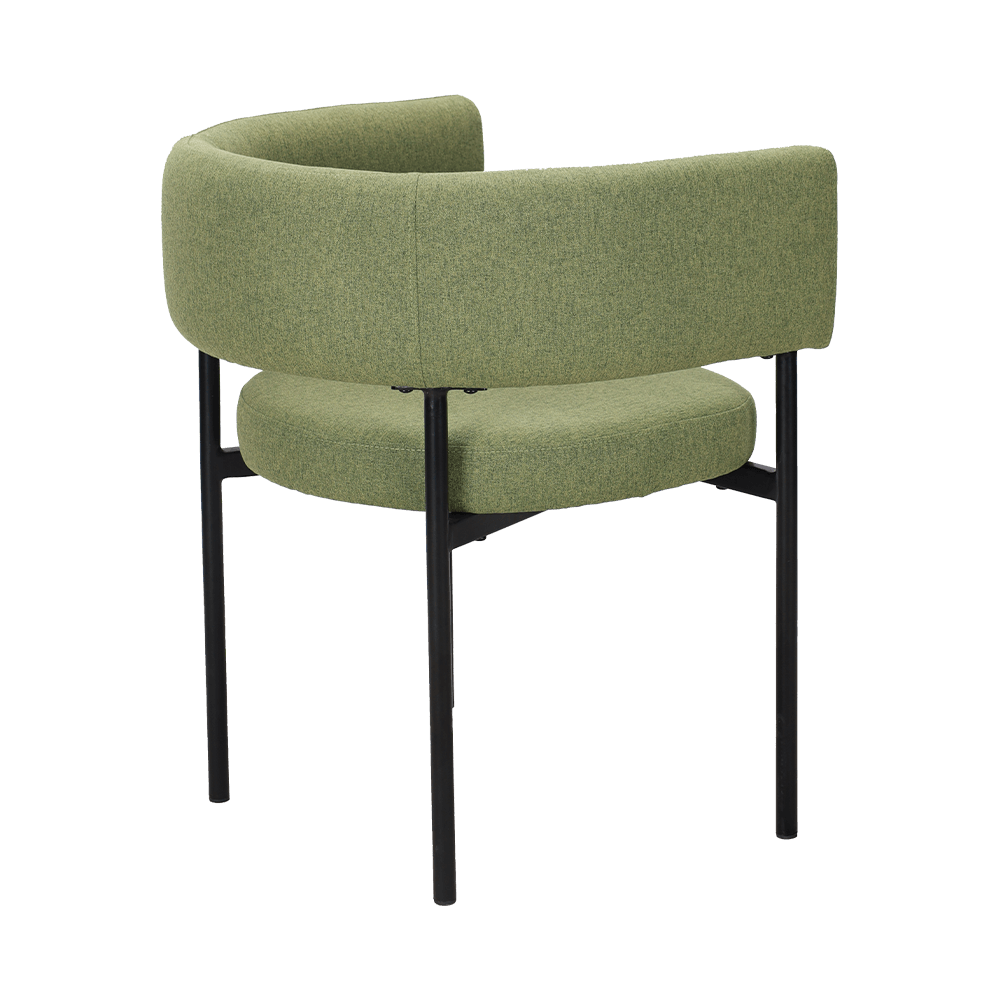 酸グリーンメタルレッグダイニングチェア