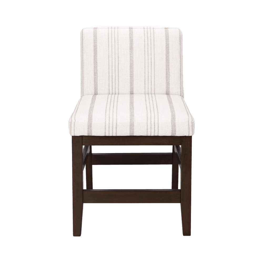 縞模様の生地の固形材のダイニングチェア