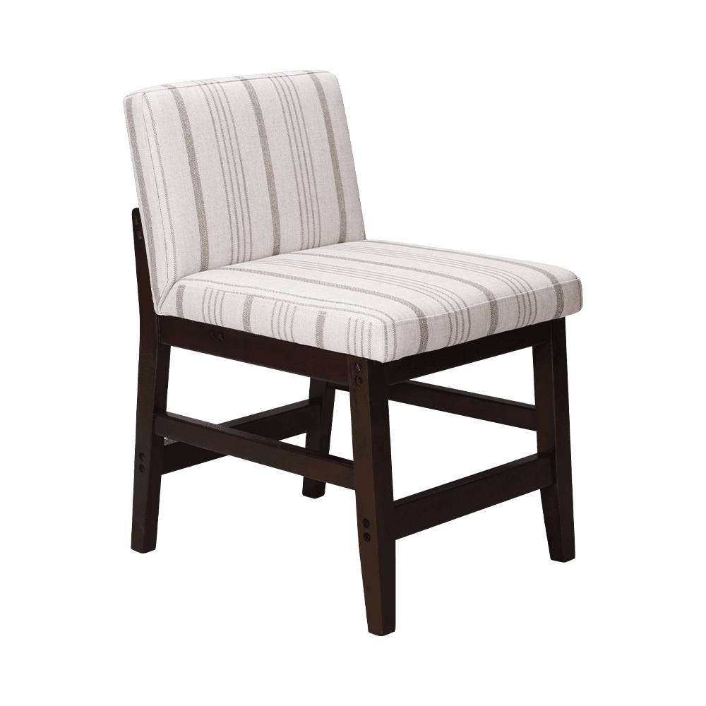 縞模様の生地の固形材のダイニングチェア