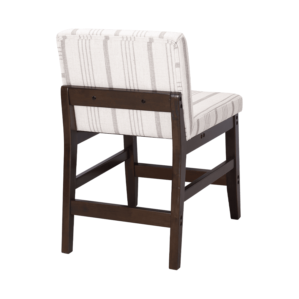 縞模様の生地の固形材のダイニングチェア