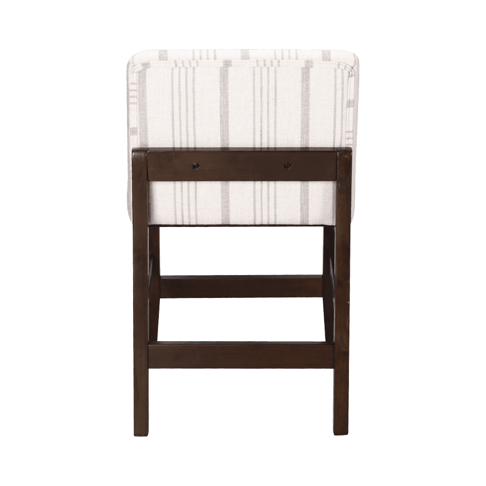 縞模様の生地の固形材のダイニングチェア