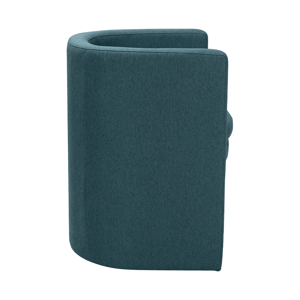 ネイビーブルーの木製フレーム休憩椅子