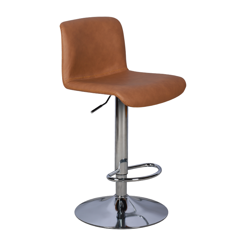 布張りの金属製のバースツール